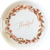 Thankful Wreath Round Bamboo Serving Tray