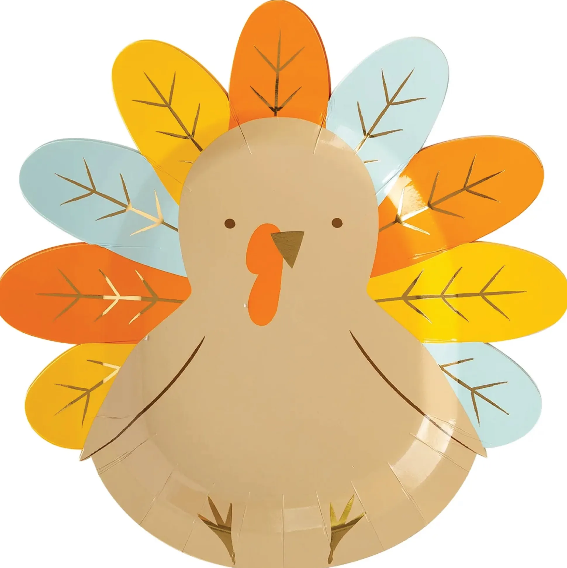 Thanksgiving Turkey Lunch Plates 8ct