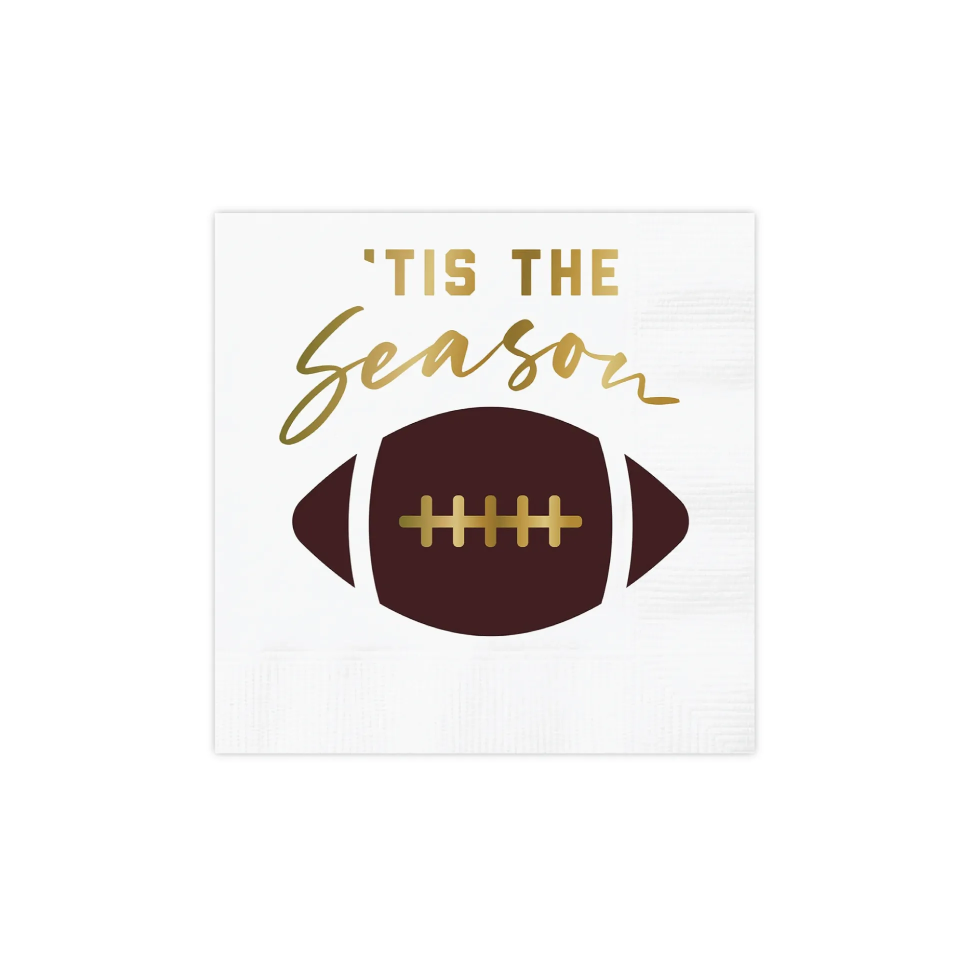 Tis the Season Football Dessert Napkins 20ct
