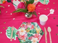 Tropical Monstera Leaf Dessert Napkins 20ct