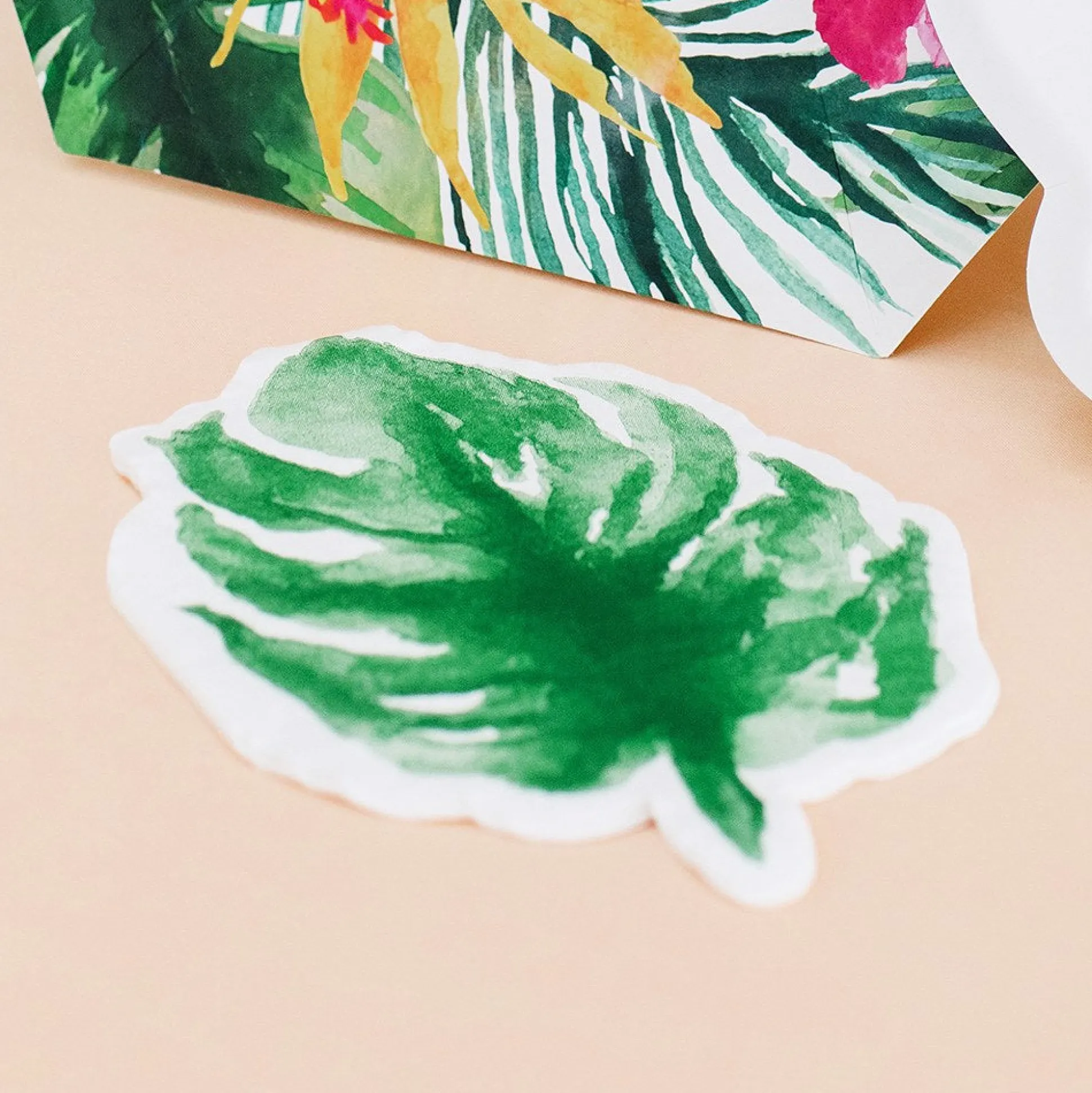 Tropical Monstera Leaf Dessert Napkins 20ct