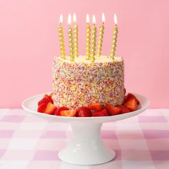 Twirl Gold Birthday Candles 8ct