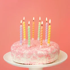 Twirl Pastel Birthday Candles 8ct