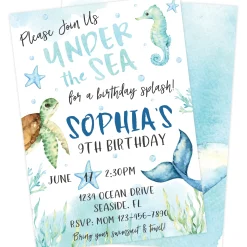 Under The Sea Birthday Invitation