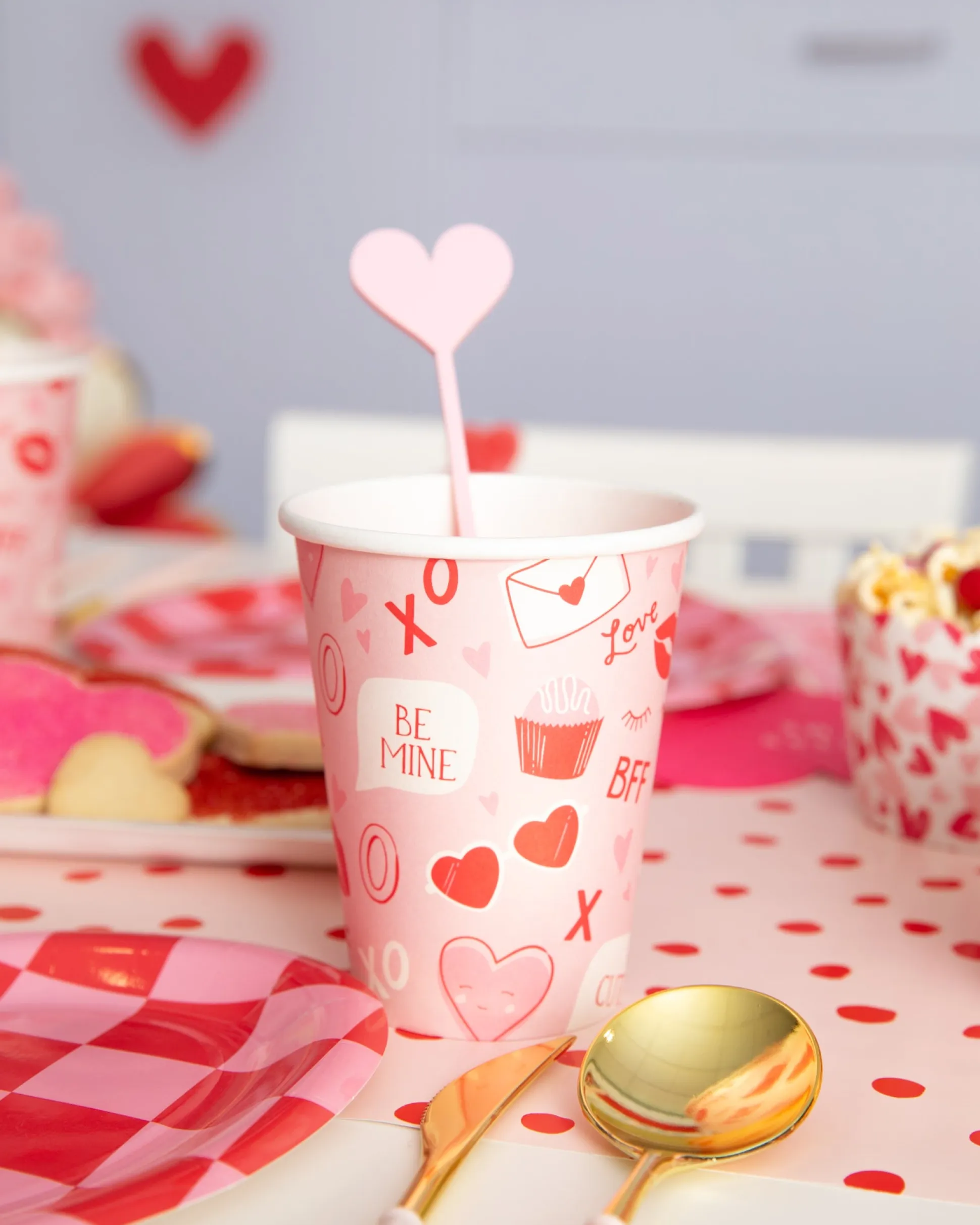 Valentine's Day Paper Cups 8ct