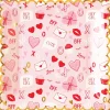 Valentine's Day Scalloped Square Lunch Plates 8ct