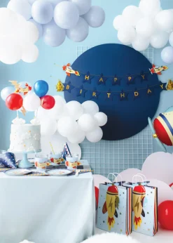 Vintage Airplane Happy Birthday Banner 8ft