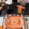 Vintage Halloween Harlequin Dinner Plates 8ct