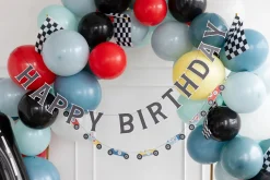 Vintage Racing Cars Birthday Banner Set 2ct