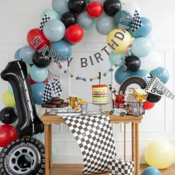 Vintage Racing Cars Birthday Banner Set 2ct