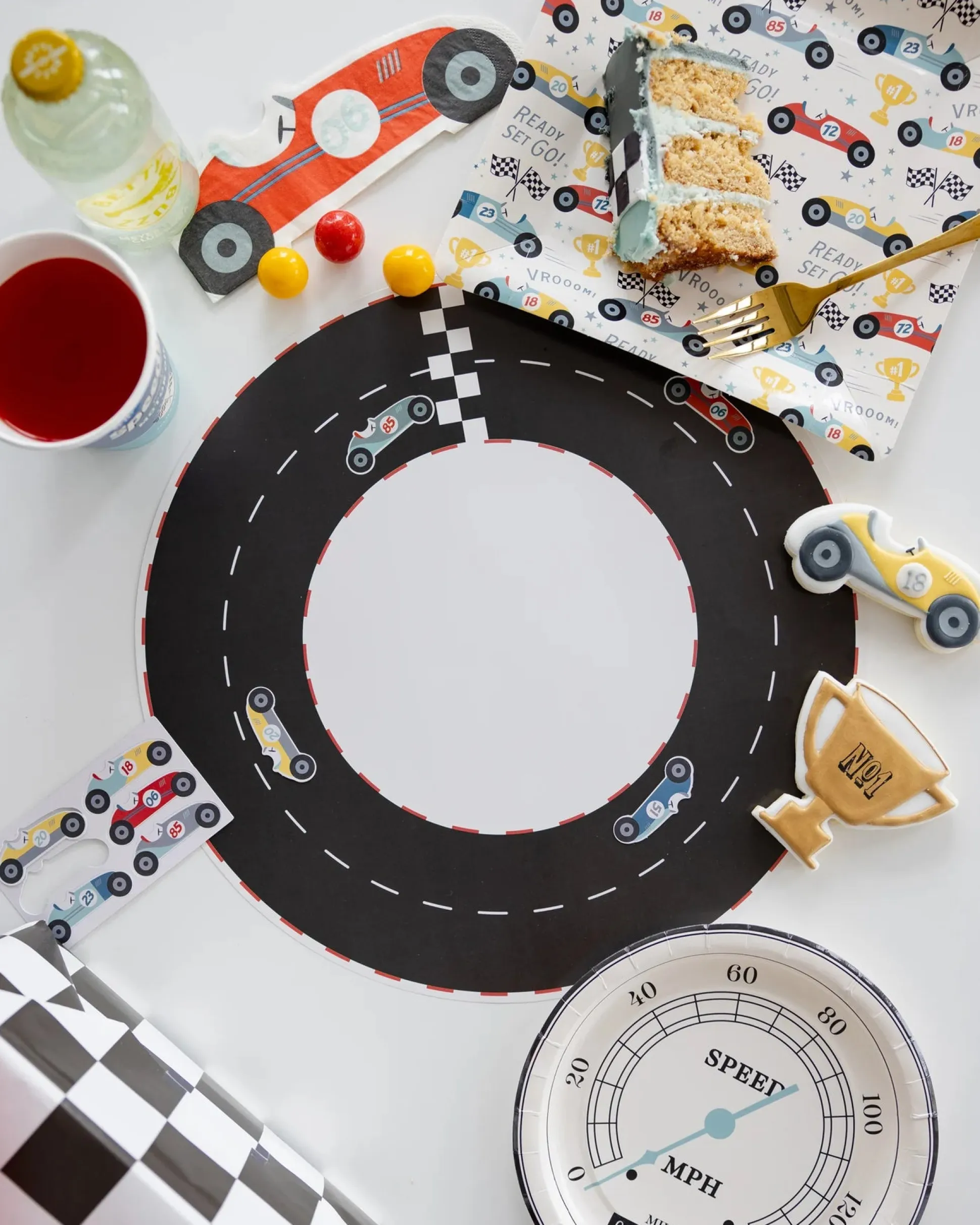 Vintage Racing Cars Lunch Plates 8ct