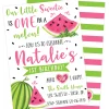Watermelon First Birthday Party Invitation
