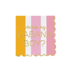 Where's My Cabana Boy? Dessert Napkins 20ct