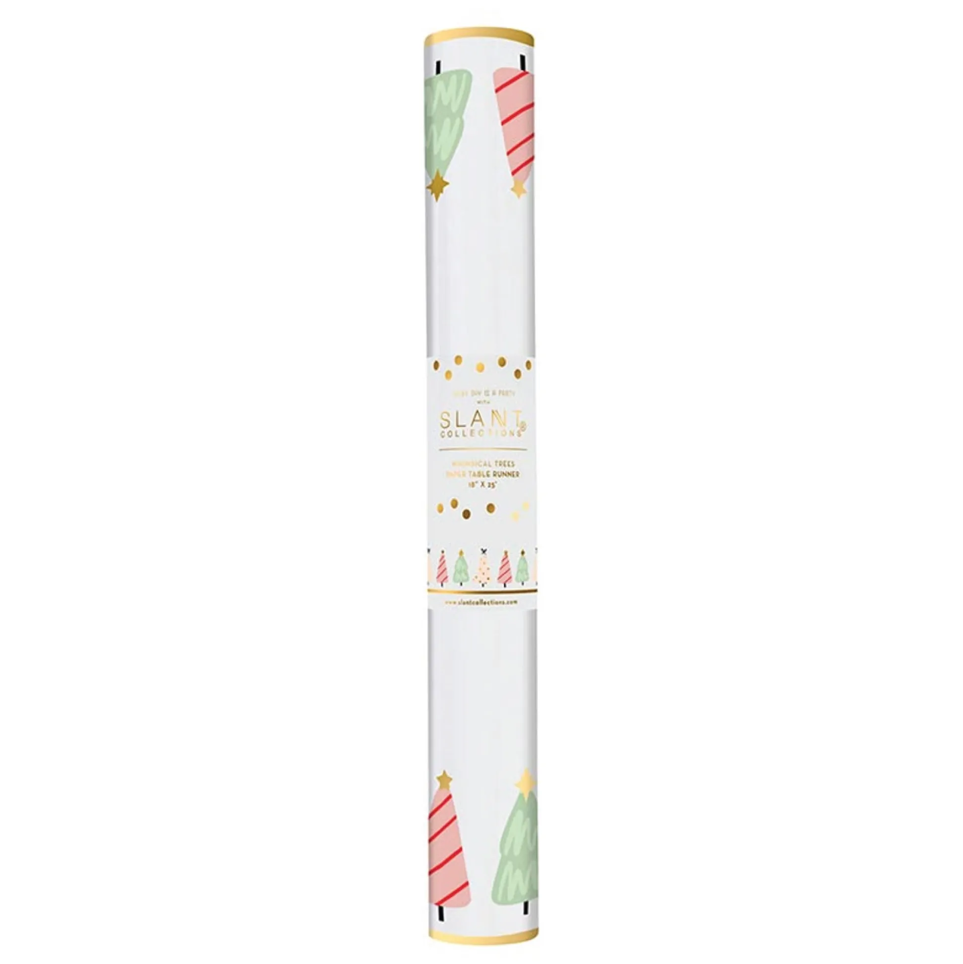 Whimsical Christmas Tree Paper Table Runner 25ft