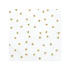 White and Gold Star Napkins 20ct