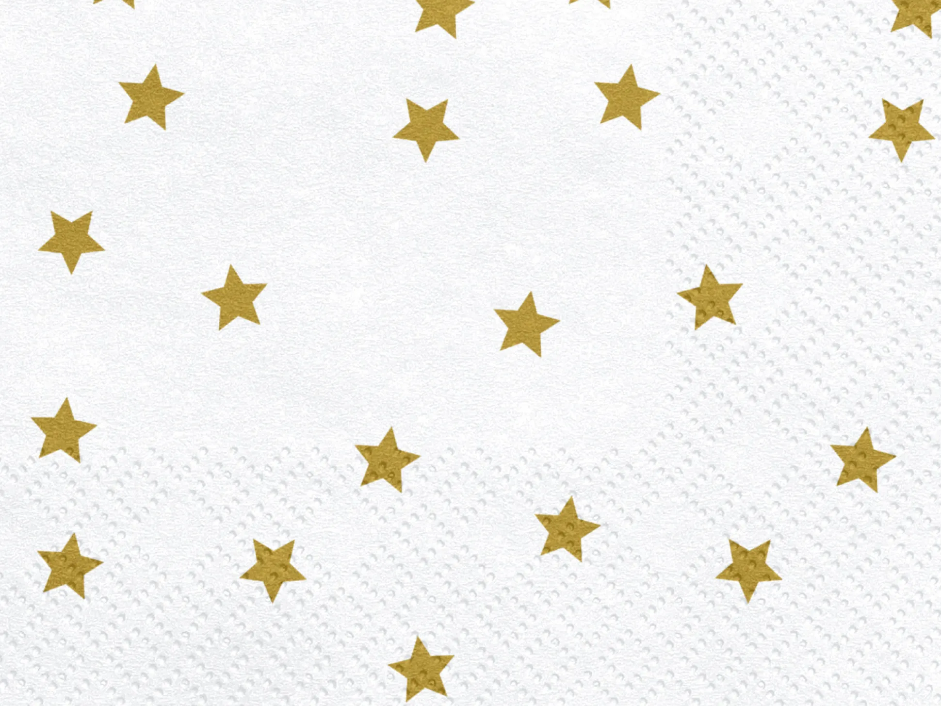 White and Gold Star Napkins 20ct