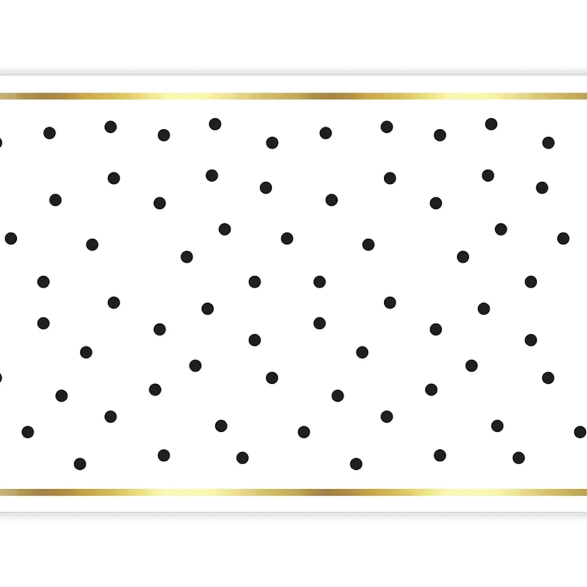 White & Black Polka Dot Paper Table Runner 25ft