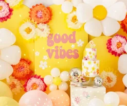White Daisy Flower Foil Balloon 28in