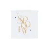 White & Gold Spooky Dessert Napkins 20ct
