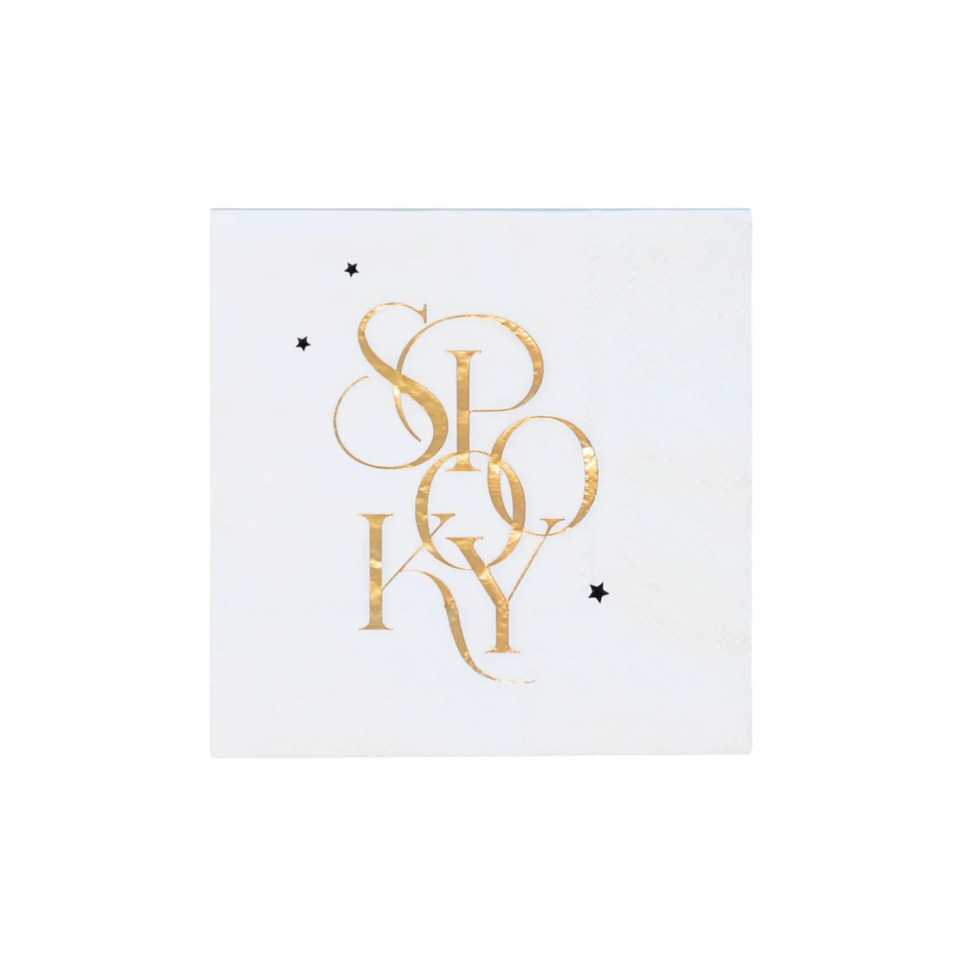 White & Gold Spooky Dessert Napkins 20ct