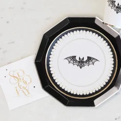White & Gold Spooky Dessert Napkins 20ct