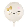 White Kitty Cat Face Balloon 14in
