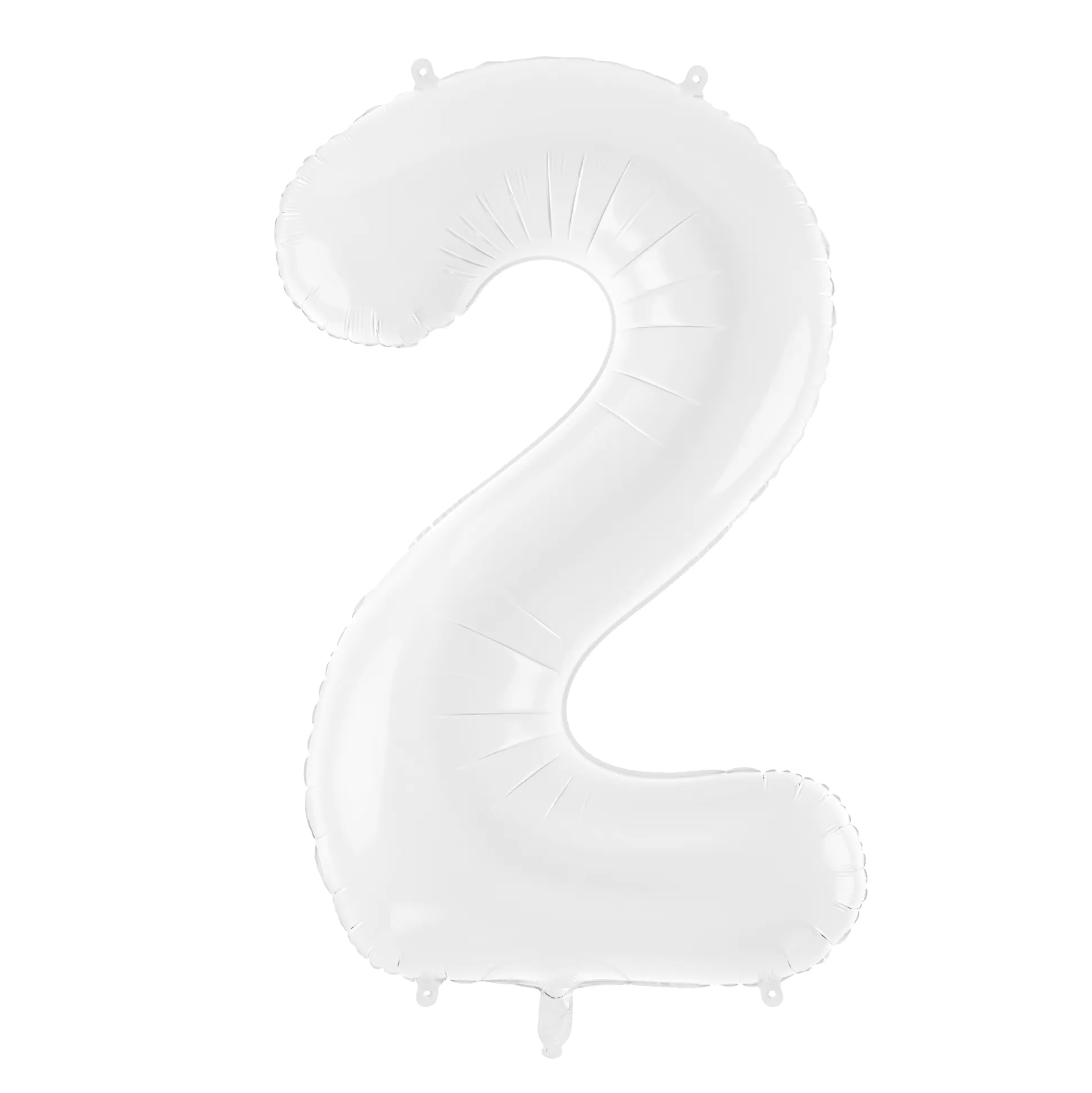 34" White Number Balloon 0-9