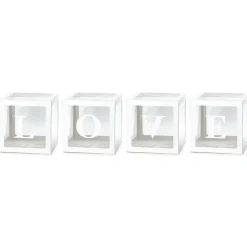 White Pop-Up Love Block Decorations