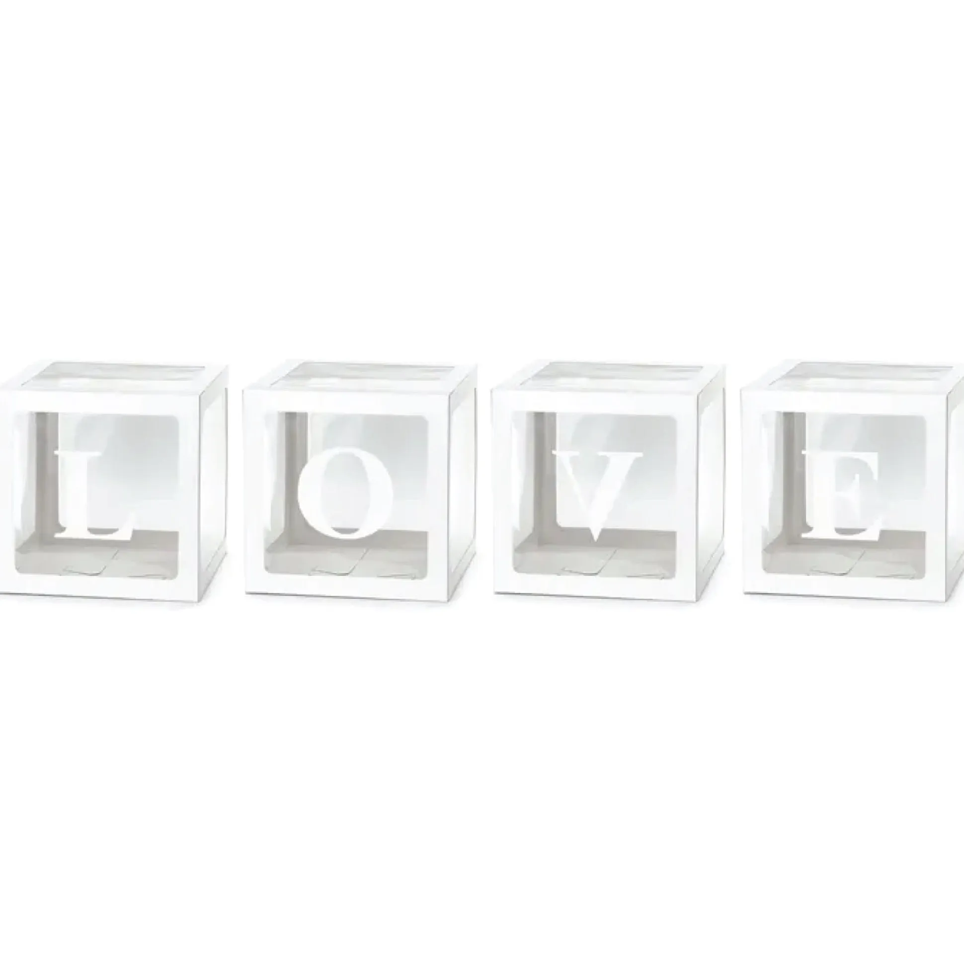 White Pop-Up Love Block Decorations