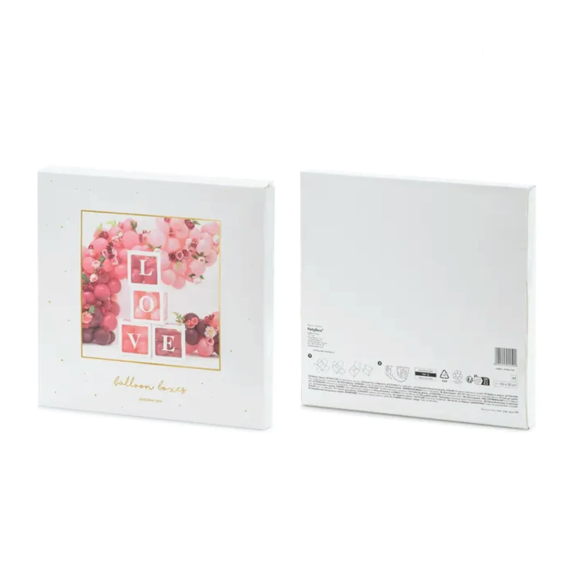 White Pop-Up Love Block Decorations