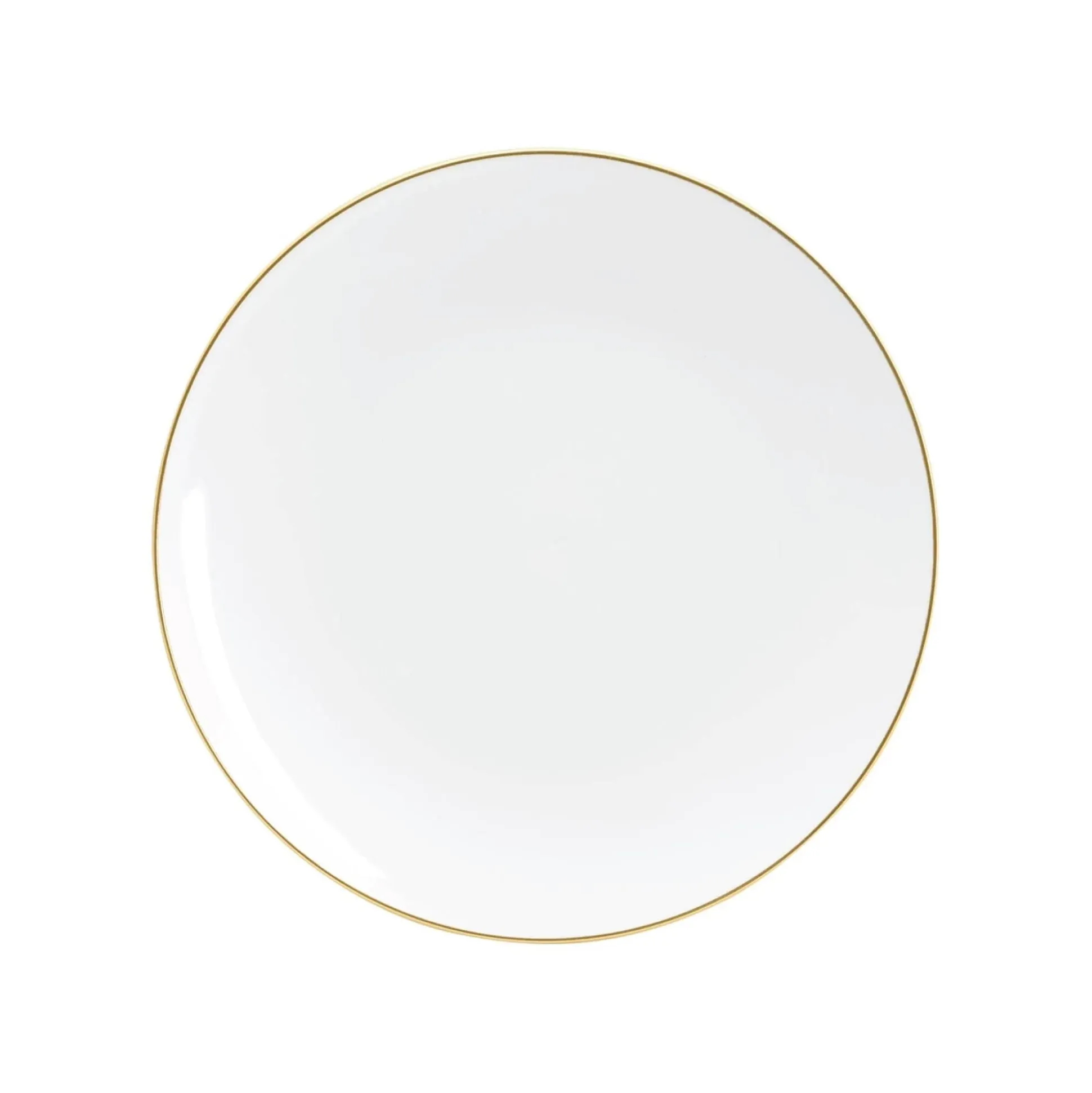 White With Gold Rim Plastic Dessert Plates 10ct