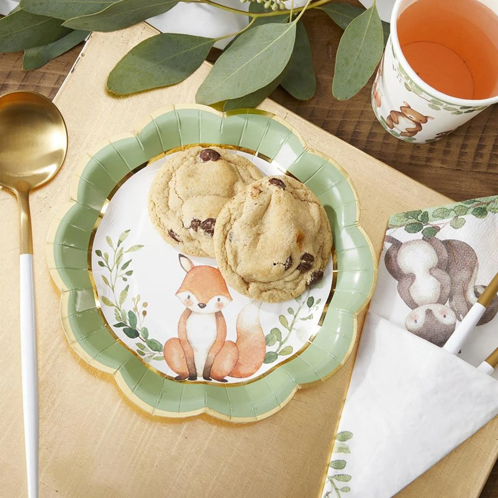 Woodland Baby Shower Dessert Plates 16ct