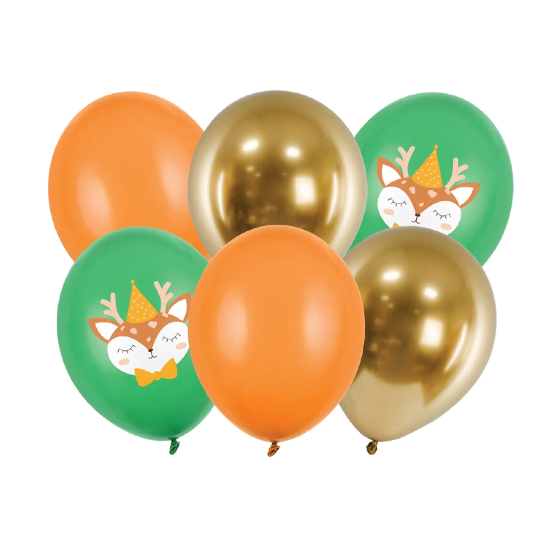 Woodland Deer Latex Balloon Bouquet 6ct