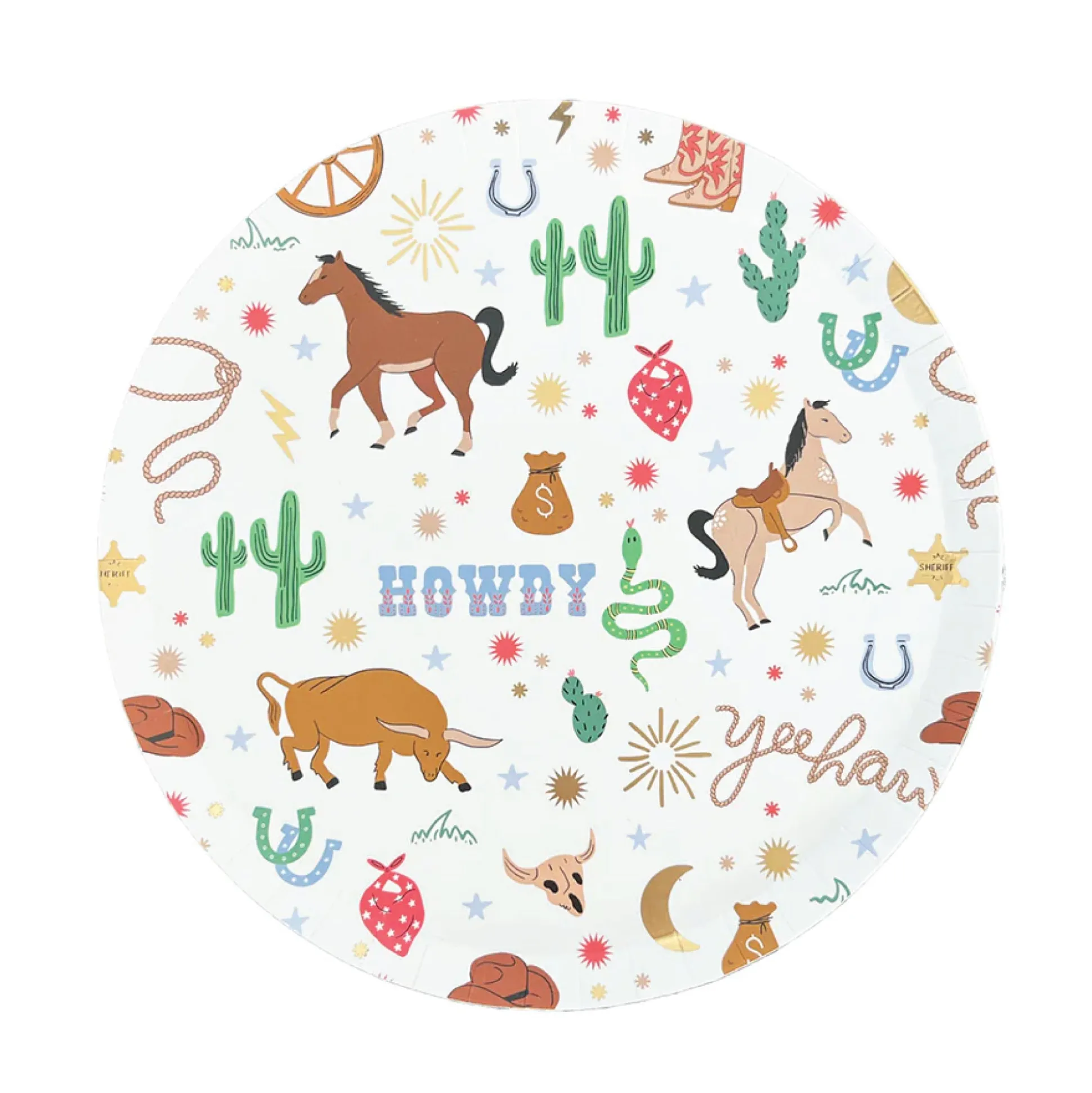 Yeehaw Western Dessert Plates 8ct