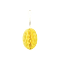 Yellow Egg Honeycomb Decoration 4.75in