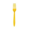 Yellow Plastic Forks 24ct